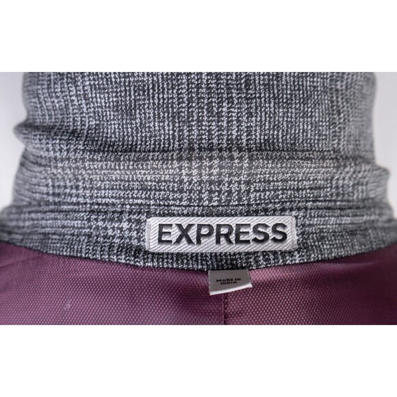 Express Photographer Blazer Sport Coat Mens 40R Fitted Plaid 2 Button Wool Blend - Picture 13 of 14